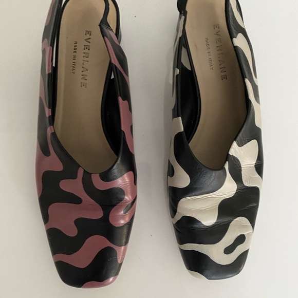 SOLD🏁Everlane handpainted square toe slingbacks - Picture 2 of 7